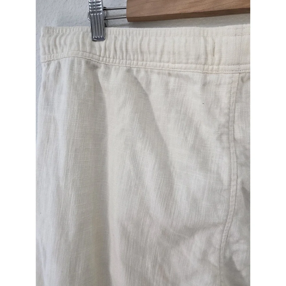 Onia Men's Pants XL Off-White Casual Cotton Linen Resort Trousers Slacks